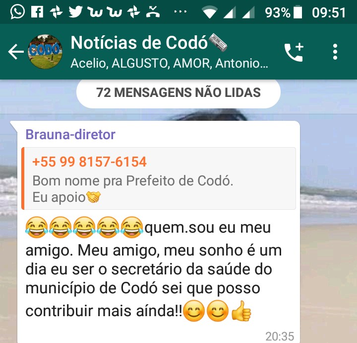 ANTÔNIO BRAÚNA DECLARA QUE SEU SONHO É UM DIA SER SECRETÁRIO DE SAÚDE NO MUNICÍPIO DE CODÓ