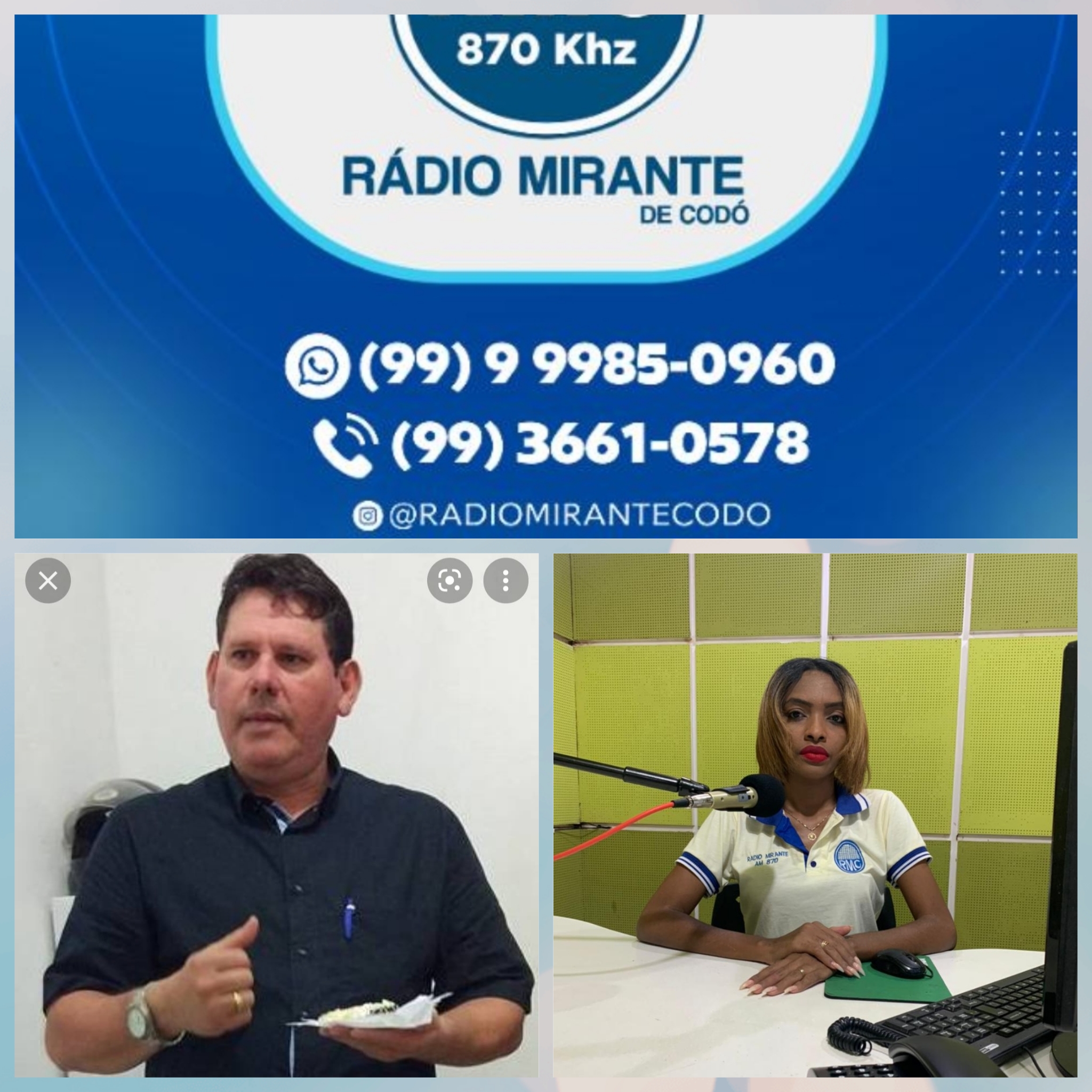 O PROGRAMA ALERTA CODÓ NA RÁDIO MIRANTE 870 RECEBE AMANHÃ EM UMA ENTREVISTA BRAUNA,  FALANDO DE SAÚDE E DE TANTOS ATENDIMENTOS A CODOENSES NO HOSPITAL DE TIMBIRAS.