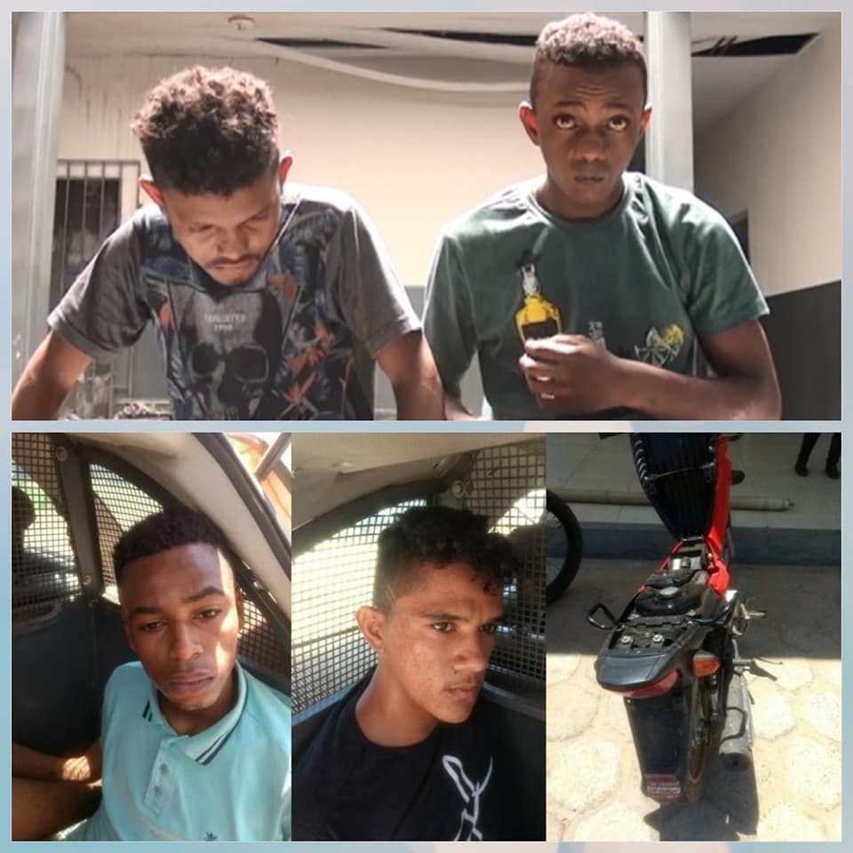 POLICIA PRENDE QUATRO PESSOAS EM CODÓ COM ARMA DE FOGO E MOTO ROUBADA