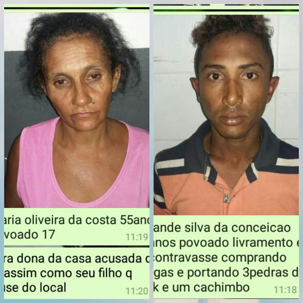 UMA MULHER E UM RAPAZ SÃO PRESOS POR TRÁFICO DE DROGAS E PORTE ILEGAL DE ARMA DE FOGO NO KM 17