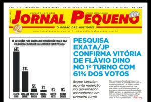FLAVIO DINO VENCE NO 1º TURNO COM DOBRO DE ROSEANA, APONTA PESQUISA.
