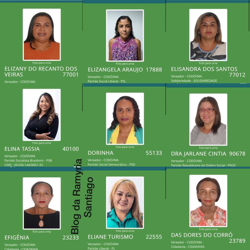 TEMOS 101 CANDIDATAS MULHERES A VEREADORA EM CODÓ, DESSAS 101 APENAS 6 SE DECLARAM NEGRAS. VEJA QUEM SÃO TODAS ELAS E AS DECLARANTES