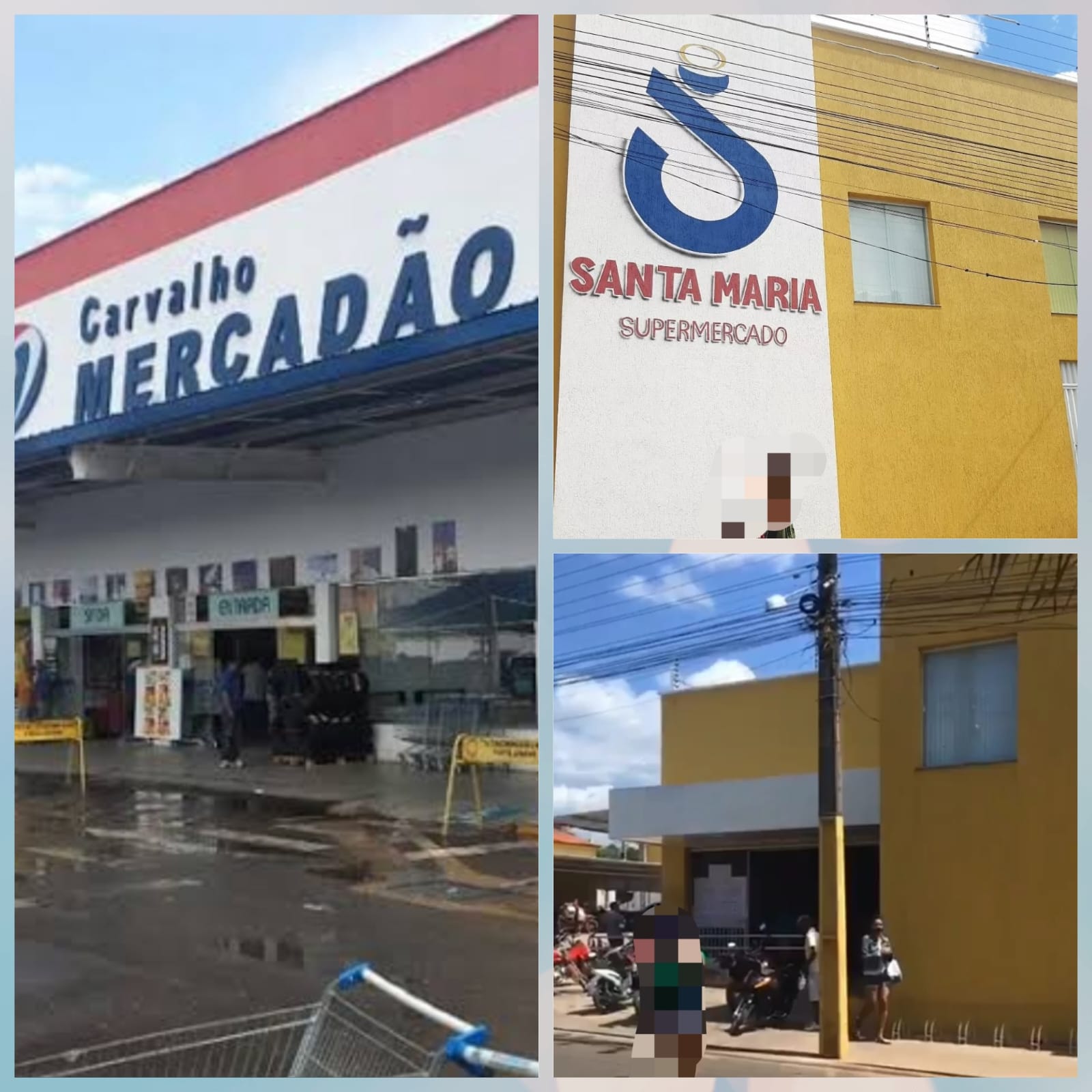 CLIENTES DENUNCIAM SUPERMERCADO SANTA MARIA E CARVALHO MERCADÃO POR PRODUTOS VENCIDOS, OUTROS SEM DATA DE VALIDADE E COM PROCEDÊNCIAS DUVIDOSAS.