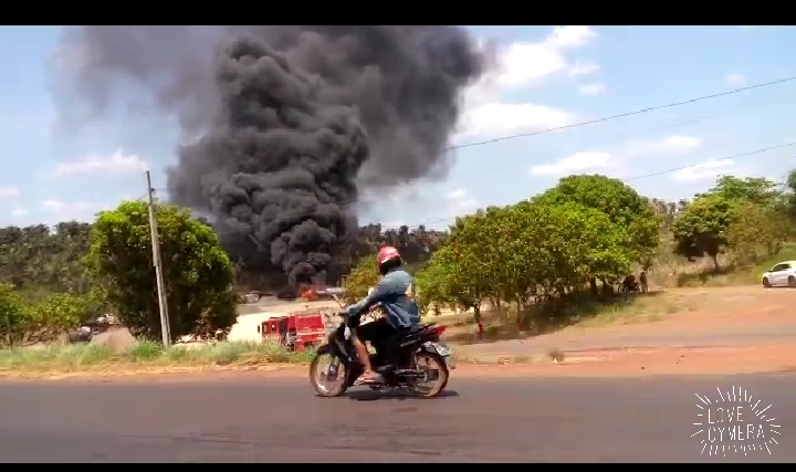 VÍDEO MOSTRA INCÊNDIO EM FÁBRICA DE ASFALTO EM CODÓ