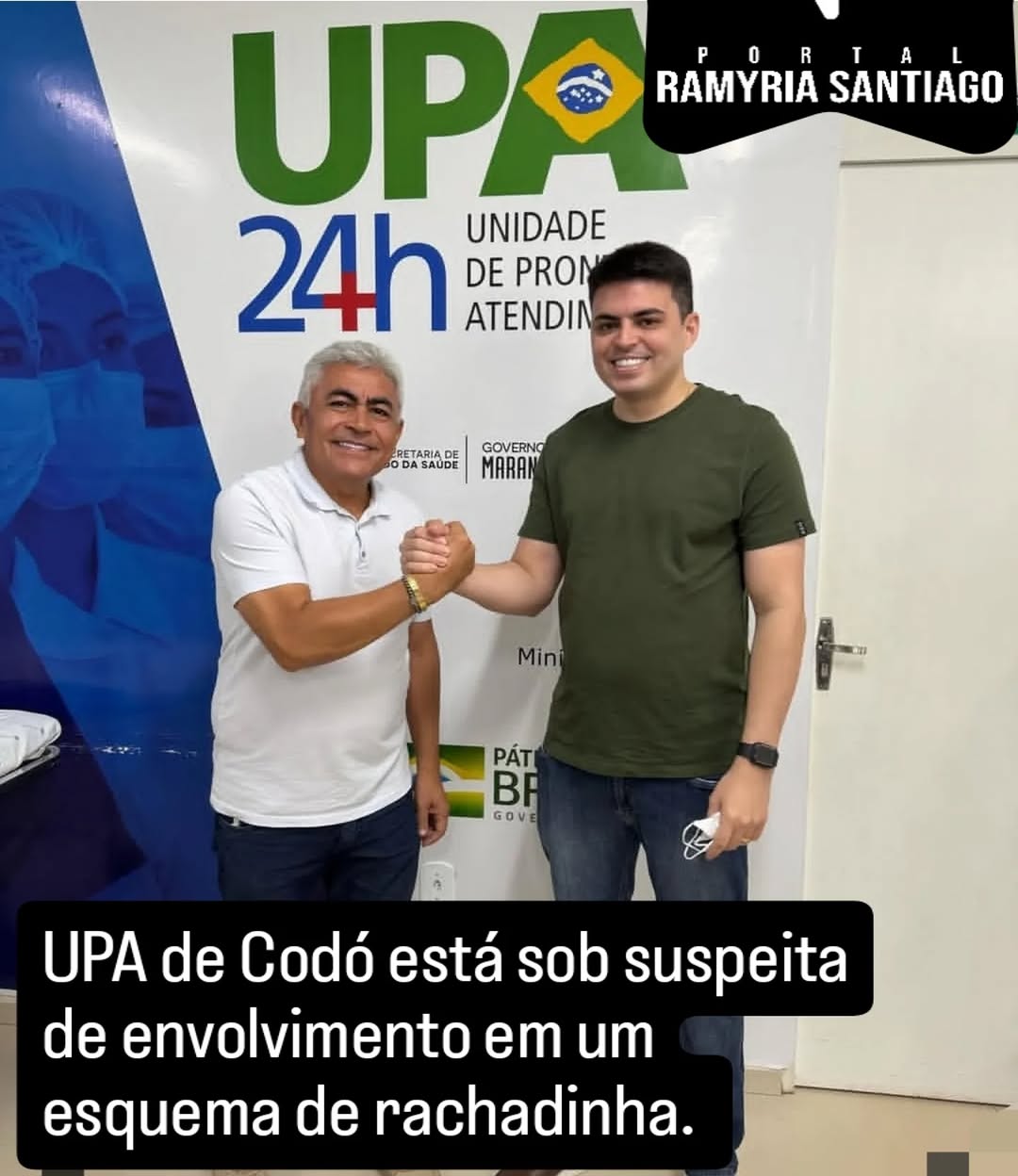 UPA de Codó está sob suspeita de envolvimento em um esquema de rachadinha. A unidade é administrada pelo ex-prefeito de Codó, Zé Francisco, e por seu filho Pedro Neres.