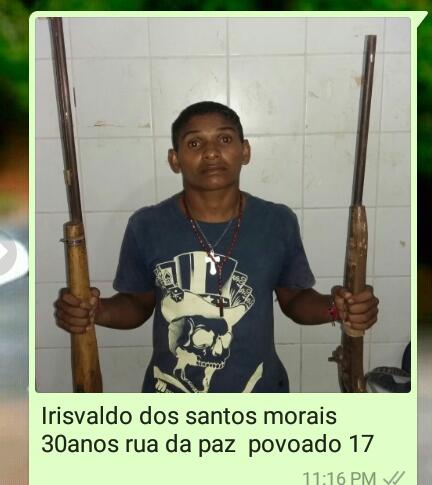 HOMEM É PRESO POR PORTE ILEGAL DE ARMA DE FOGO NO KM 17