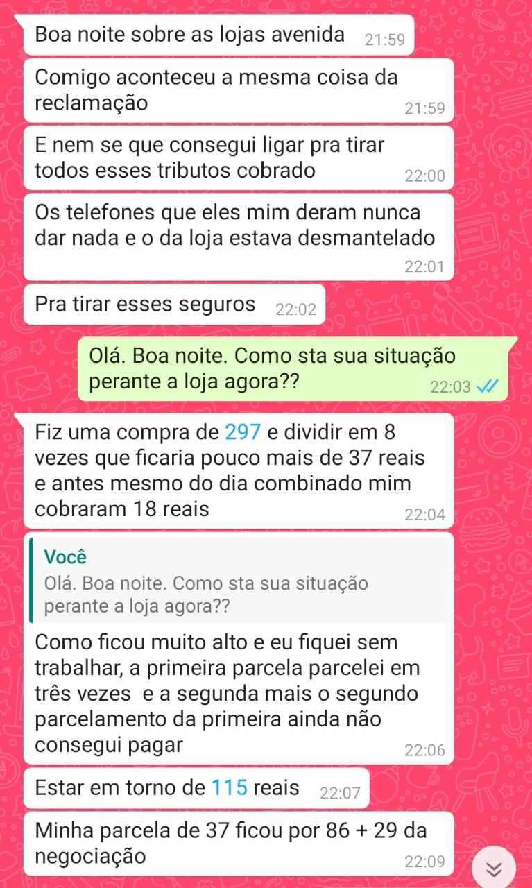 MAIS DENÚNCIAS CHEGA AO BLOG CONTRA AS LOJAS AVENIDAS EM CODÓ. TEM GENTE QUE ESTÁ ATÉ COM O NOME NO SPC POR NÃO PODER MAIS PAGAR BILHETES DE SEGUROS, TRIBUTOS, TAXAS DO CARTÃO QUE ELES COLOCAM SEM A PESSOA SABER