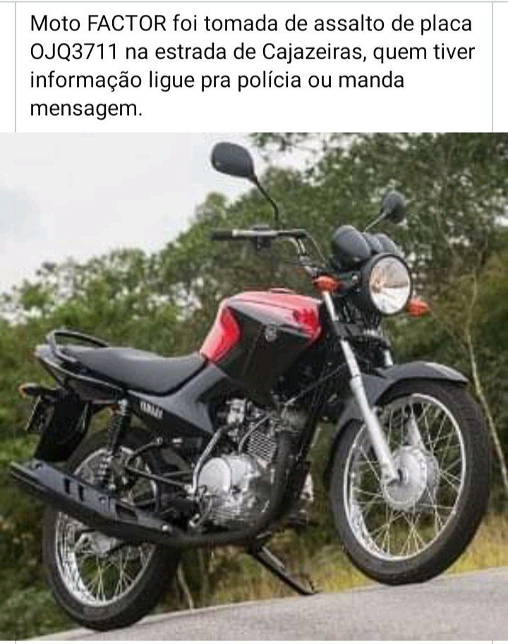 Moto de trabalhador é roubada por homens armado na estrada de Cajazeiras