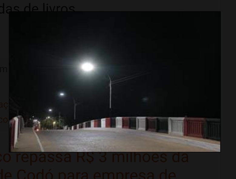 Governo Zé Francisco repassa R$ 3 milhões da iluminação pública de Codó para empresa de Mata Roma. Sua rua tá iluminada ??