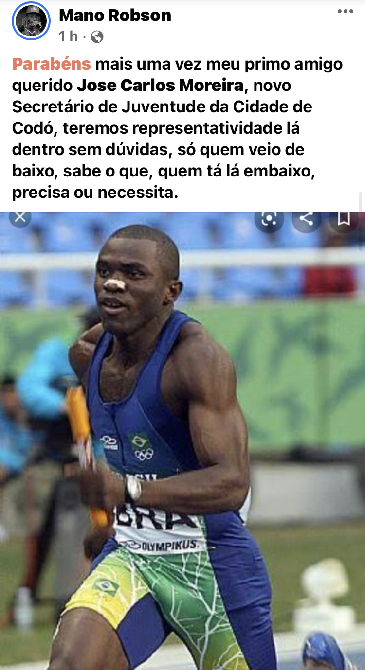 O SECRETÁRIO DE JUVENTUDE MOREIRA FOI O NOME MAIS BEM ACEITO EM CODÓ COMO SECRETÁRIO, MAIS ALGUNS OUTROS NOMES NÃO FORAM BEM ACEITOS PELA POPULAÇÃO.