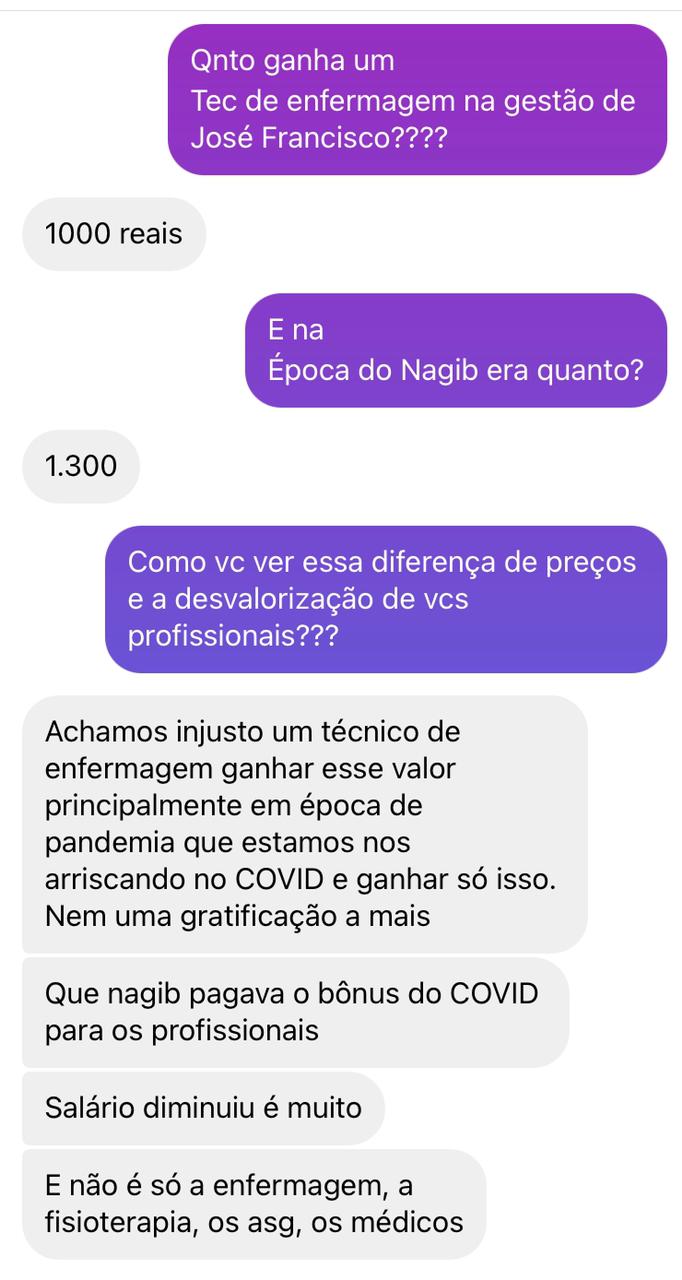 PROFISSIONAIS DA SAÚDE EM CODÓ DIZEM QUE SEUS SALÁRIOS FORAM REDUZIDOS E NÃO RECEBEM MAIS NEM  BÔNUS E NEM GRATIFICAÇÃO COMO RECEBIAM NO OUTRO GOVERNO. SE SENTEM DESVALORIZADOS NO GOVERNO DE ZÉ FRANCISCO