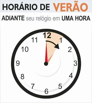 DIA 16 INICIA O HORÁRIO DE VERÃO