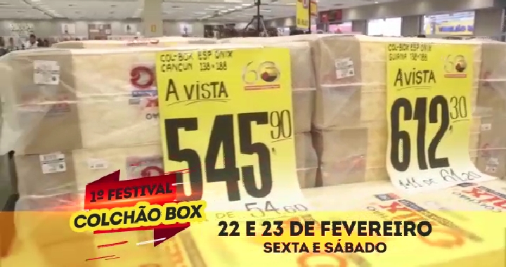 1° FESTIVAL DE COLCHÃO BOX SERÁ REALIZADO DIA 22 E 23 NO ARMAZÉM PARAIBA.