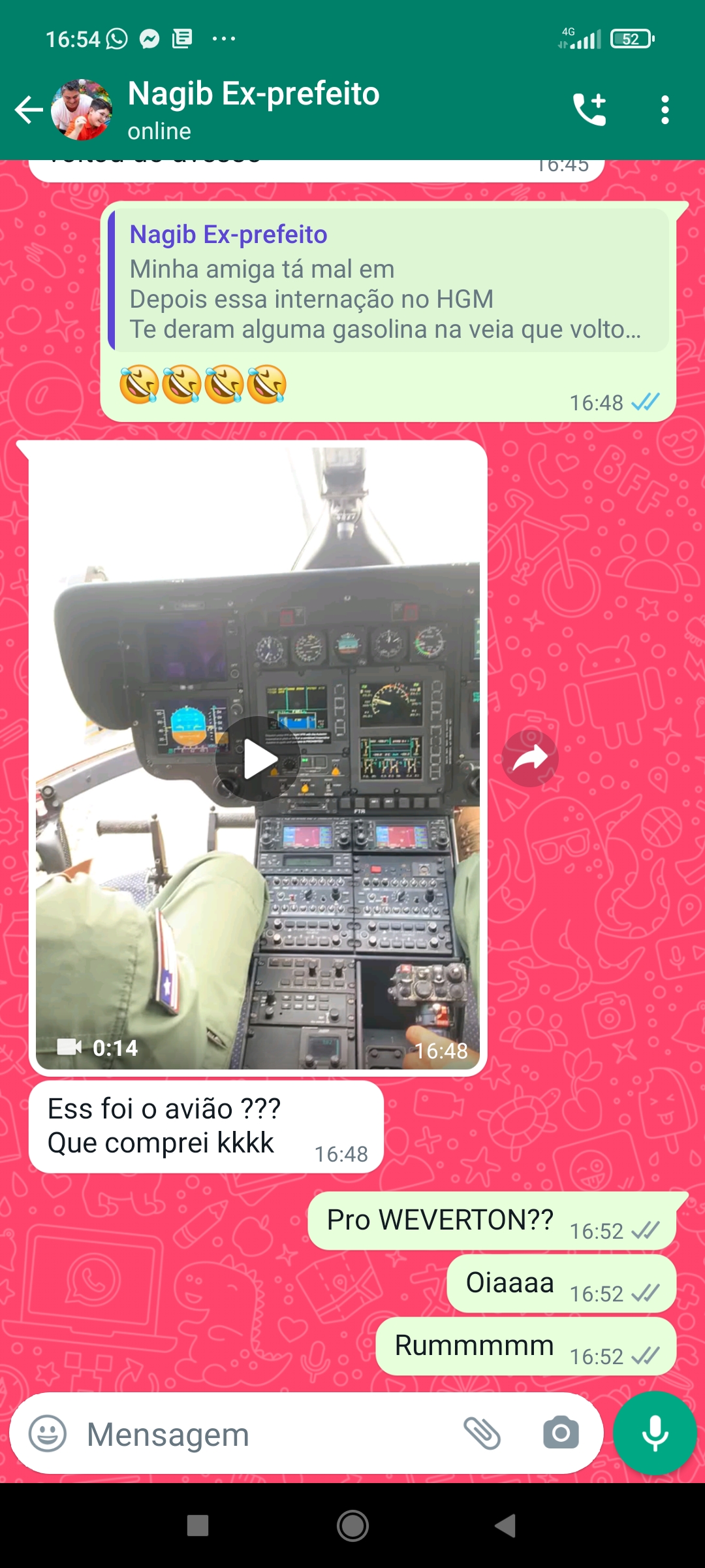 NAGIB MOSTRA VÍDEO DE SUPOSTO HELICÓPTERO COMPRADO POR ELE AO ENTÃO CANDIDATO A GOVERNADOR WEVERTON ROCHA.
