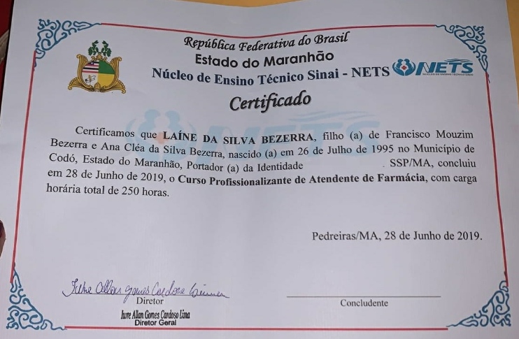 APÓS PUBLICAÇÃO NO BLOG DA RAMYRIA SANTIAGO ALUNA CONSEGUE RECEBER CERTIFICADO DE CONCLUSÃO DE CURSO NA NETS CURSOS