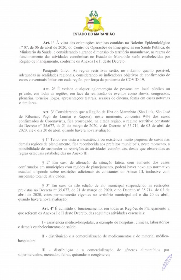 FLÁVIO DINO DEIXA DECISÃO DE REABRIR COMÉRCIO COM PREFEITOS DO INTERIOR, COM POSSIBILIDADE DE DEIXAR O COMÉRCIO ABRIR A PARTIR DO DIA 13 DE ABRIL.