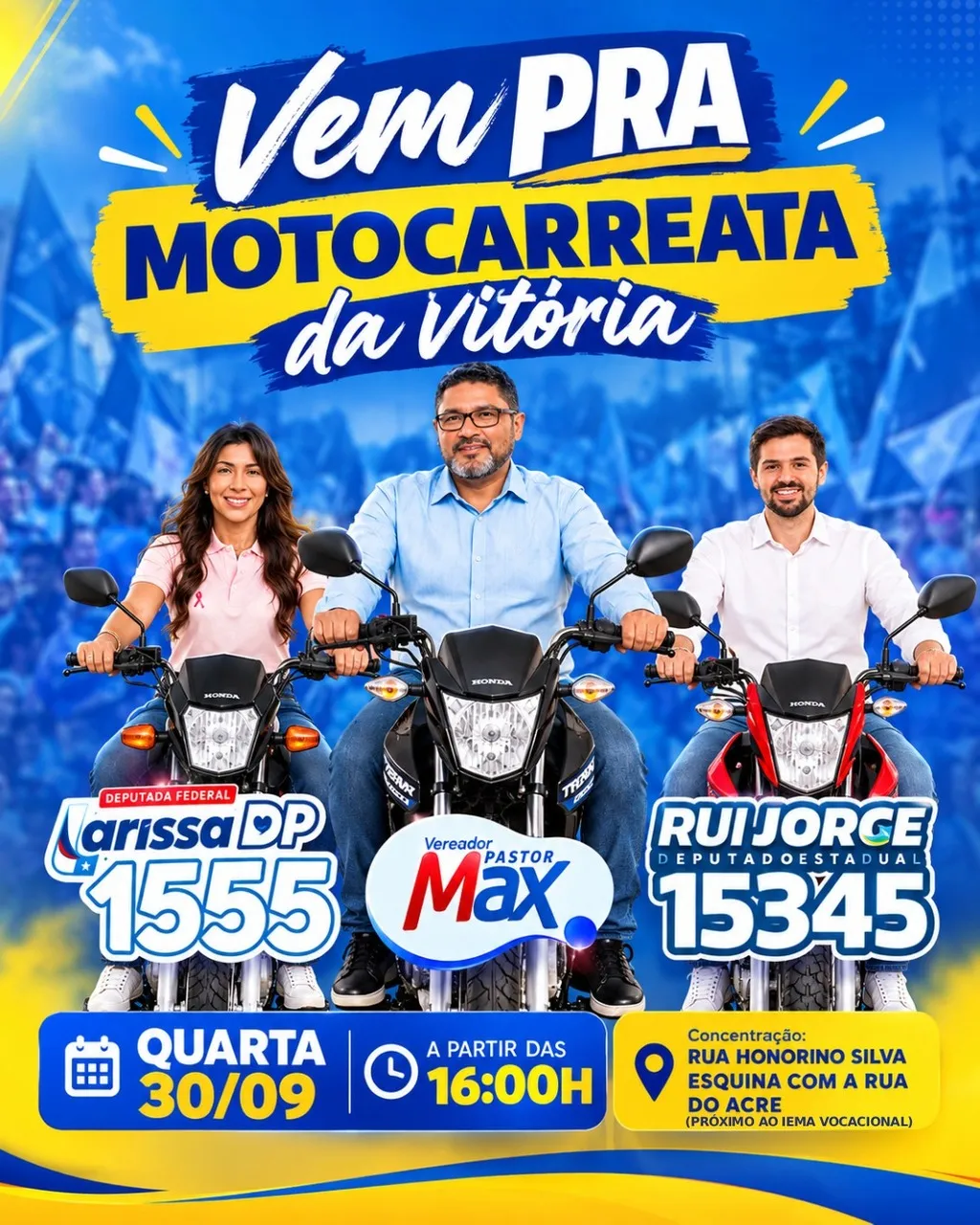 Vereador Pastor Max anuncia motocarreata com candidatos apoiados em Codó nesta quarta-feira