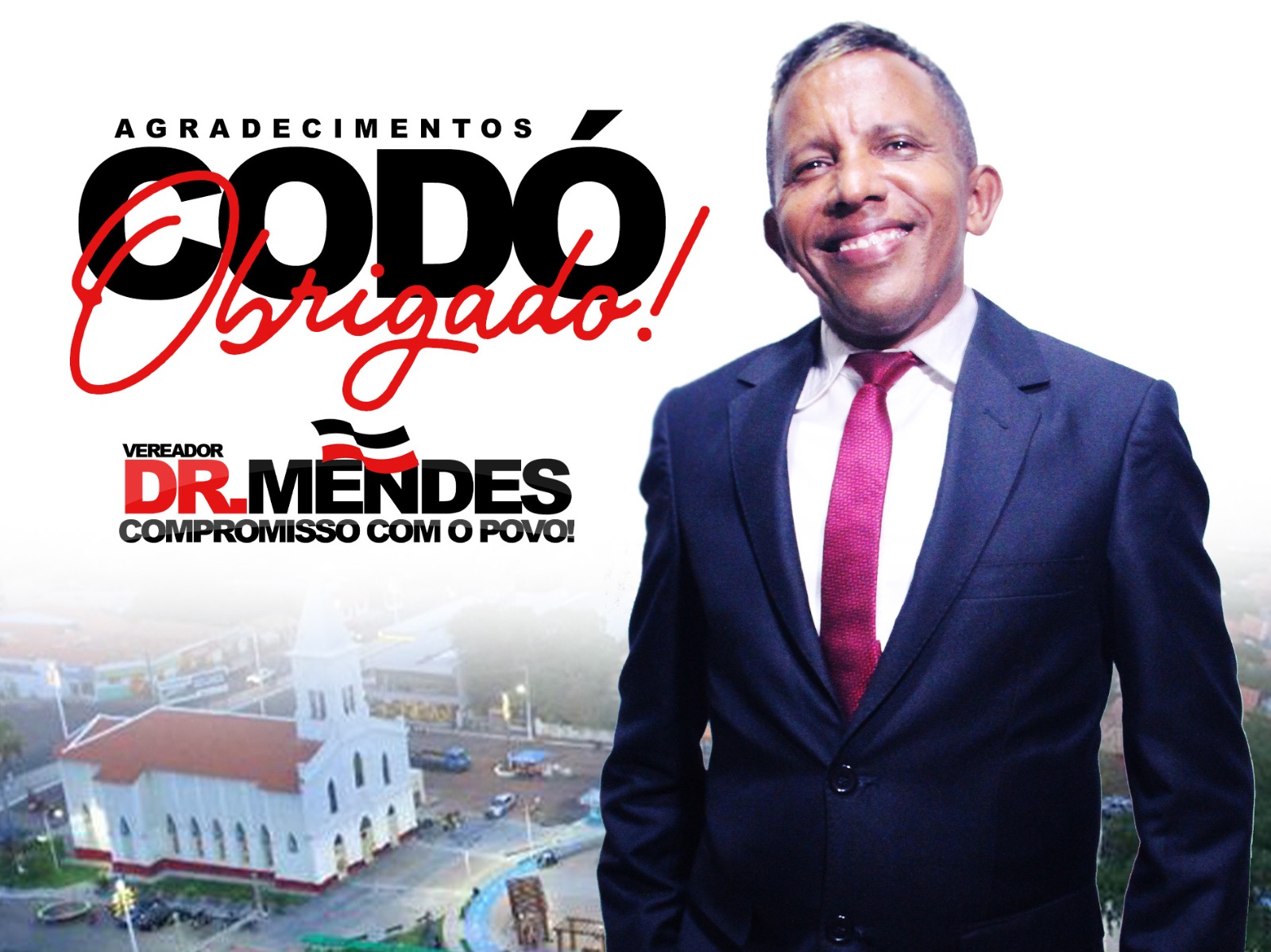 Vereador Dr. Mendes agradeceu a população codoense por votação expressiva e a vitória em enquete promovida pelo blog da Ramyria Santiago.