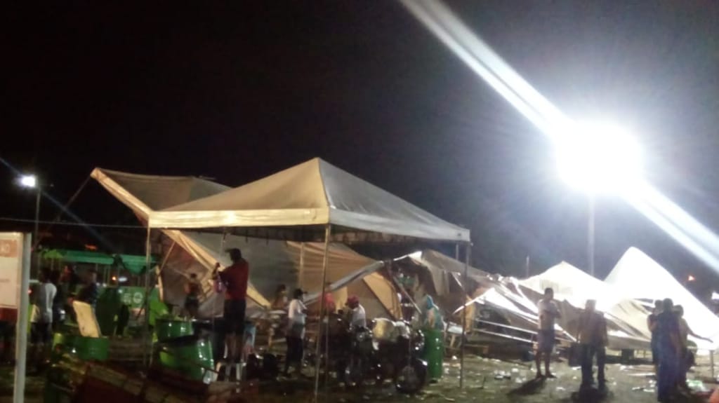 VENTANIA NO PARQUE AMBIENTAL DE CODÓ: Vitima com corte na cabeça e fratura no rosto