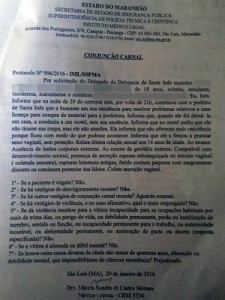 DIVULGADO LAUDO DE EXAME DA JOVEM QUE ACUSOU PREFEITO DE ESTUPRO.