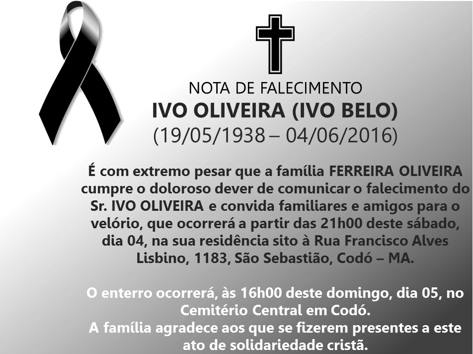 MORRE PAI DO VEREADOR E PRÉ-CANDIDATO A PREFEITO DE CODÓ PEDRO BELO