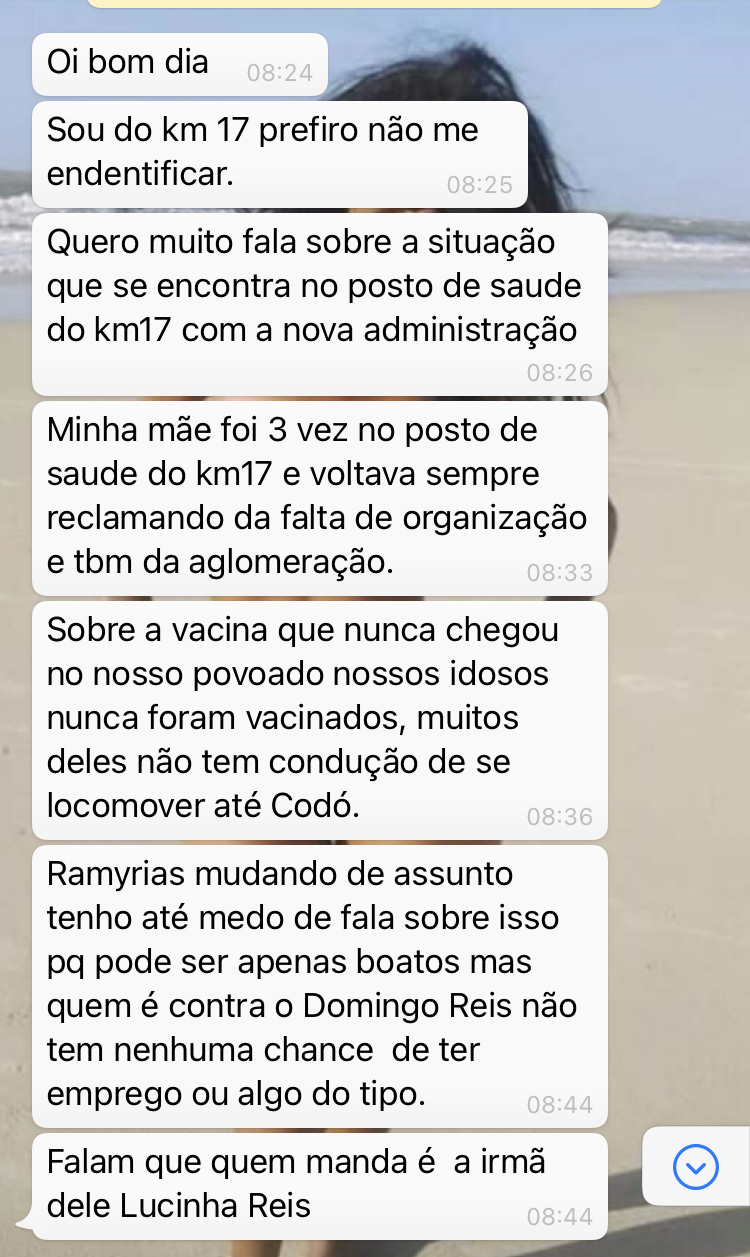 MORADORES DO KM-17 DENUNCIAM QUE A VACINA DO COVID-19 NUNCA CHEGOU PARA OS IDOSOS DE LÁ, E SÓ TOMA QUEM PUDER VIM A CODÓ E MUITOS NÃO PODEM PAGAR PASSAGENS OU SE LOCOMOVER ATÉ A CIDADE.