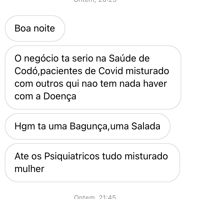 “TODA A EQUIPE DO RAIO-X DE CODÓ FOI DEMITIDA E OS NOVOS NÃO SABEM COMO FAZER, ESTÁ TUDO BAGUNÇADO LÁ, ATÉ OS PSIQUIATRAS AGORA ESTÃO JUNTOS COM TODO MUNDO”: DISSE MÉDICA AO BLOG DA RAMYRIA