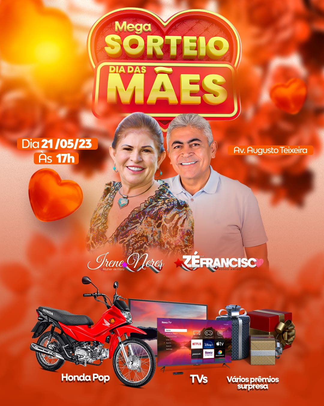 Mega Festa das Mães Codoenses Será realizada pela primeira dama e pelo prefeito de CODÓ dia 21 de maio