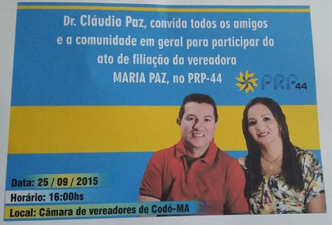 Maria Paz também pula fora do PV e agora vai para o PRP