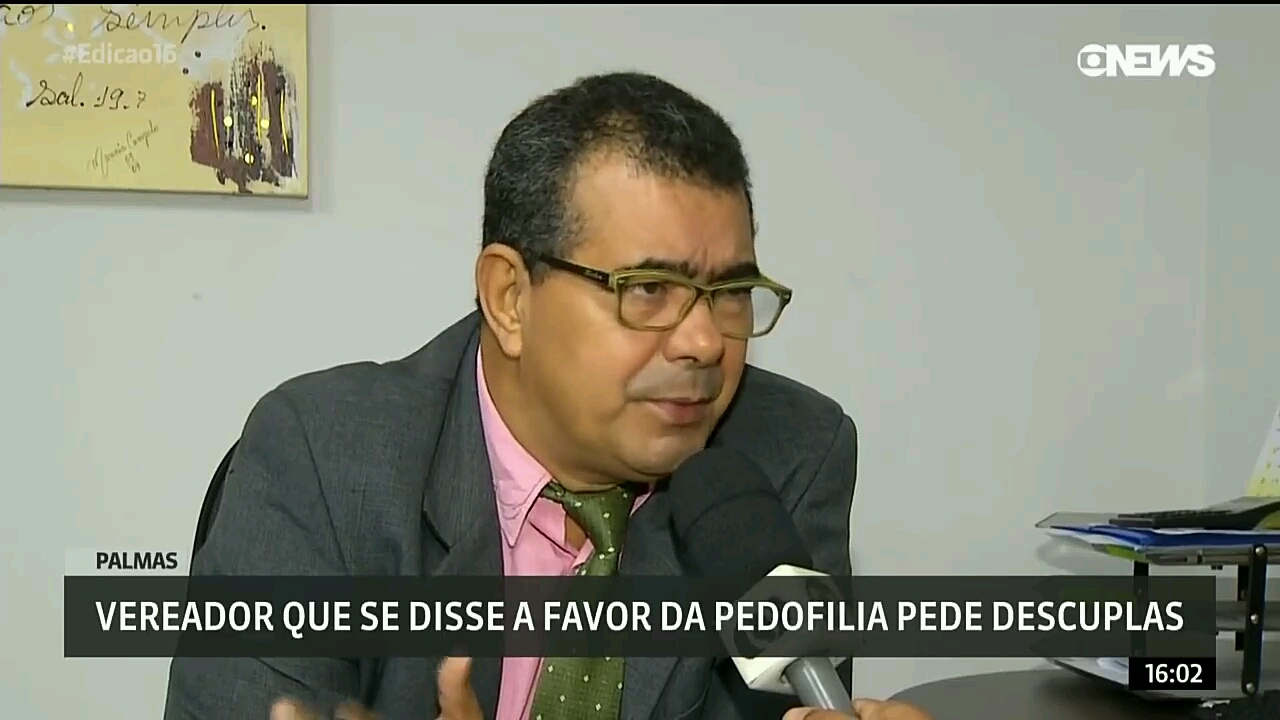 VEREADOR AFIRMA QUE É A FAVOR DA PEDOFILIA EM UMA SESSÃO PARLAMENTAR-VEJA VÍDEO.