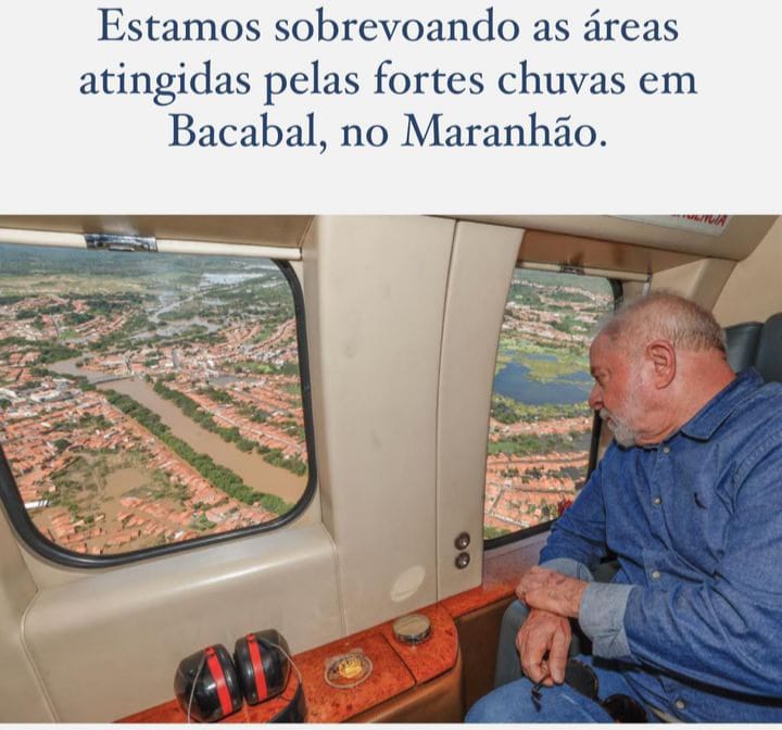 RECEPÇÃO DE LULA NO MARANHÃO, VISITANDO AS ÁREAS AFETADAS PELAS  CHUVAS AO LADO DO GOVERNADOR CARLOS BRANDÃO E FLÁVIO DINO 