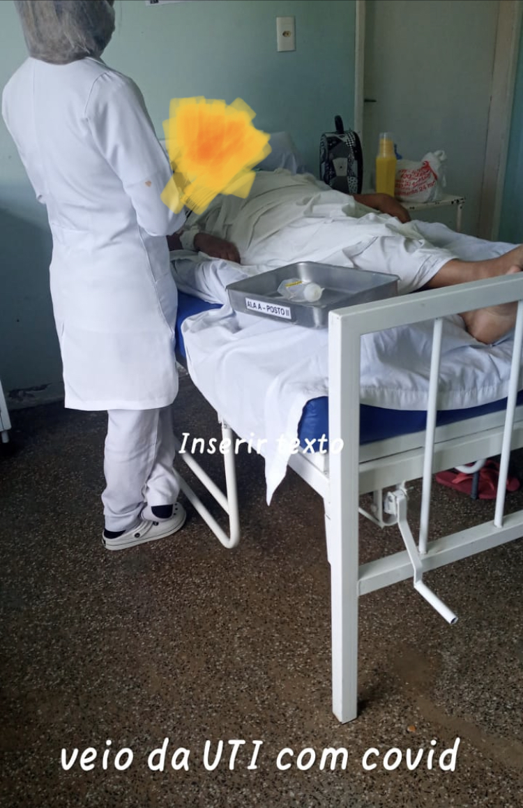 EM CODÓ PACIENTES QUE ESTAVAM NA UTI COM COVID ESTÃO SENDO LEVADOS  PARA MESMA SALA DE PACIENTES IDOSOS NORMAIS. Gerou revolta no HOSPITAL HGM.
