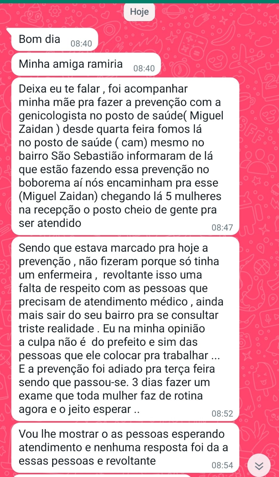 Em Codó a mulherada denuncia que não tem mais  atendimento preventivo com ginecologista. Nenhum dos postos de saúde oferece e no Miguel Zaidan tem apenas uma enfermeira pra atender todo o público. Veja VÍDEO