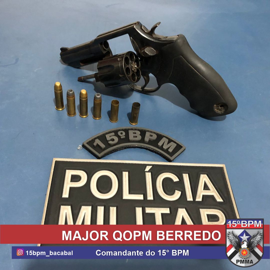 OPERAÇÃO SATURAÇÃO: EM CUMPRIMENTO DE MANDADO DE PRISÃO, 1ºPEL/15ºBPM APREENDE ARMA DE FOGO, NA CIDADE DE OLHO D’ÁGUA DAS CUNHÃS