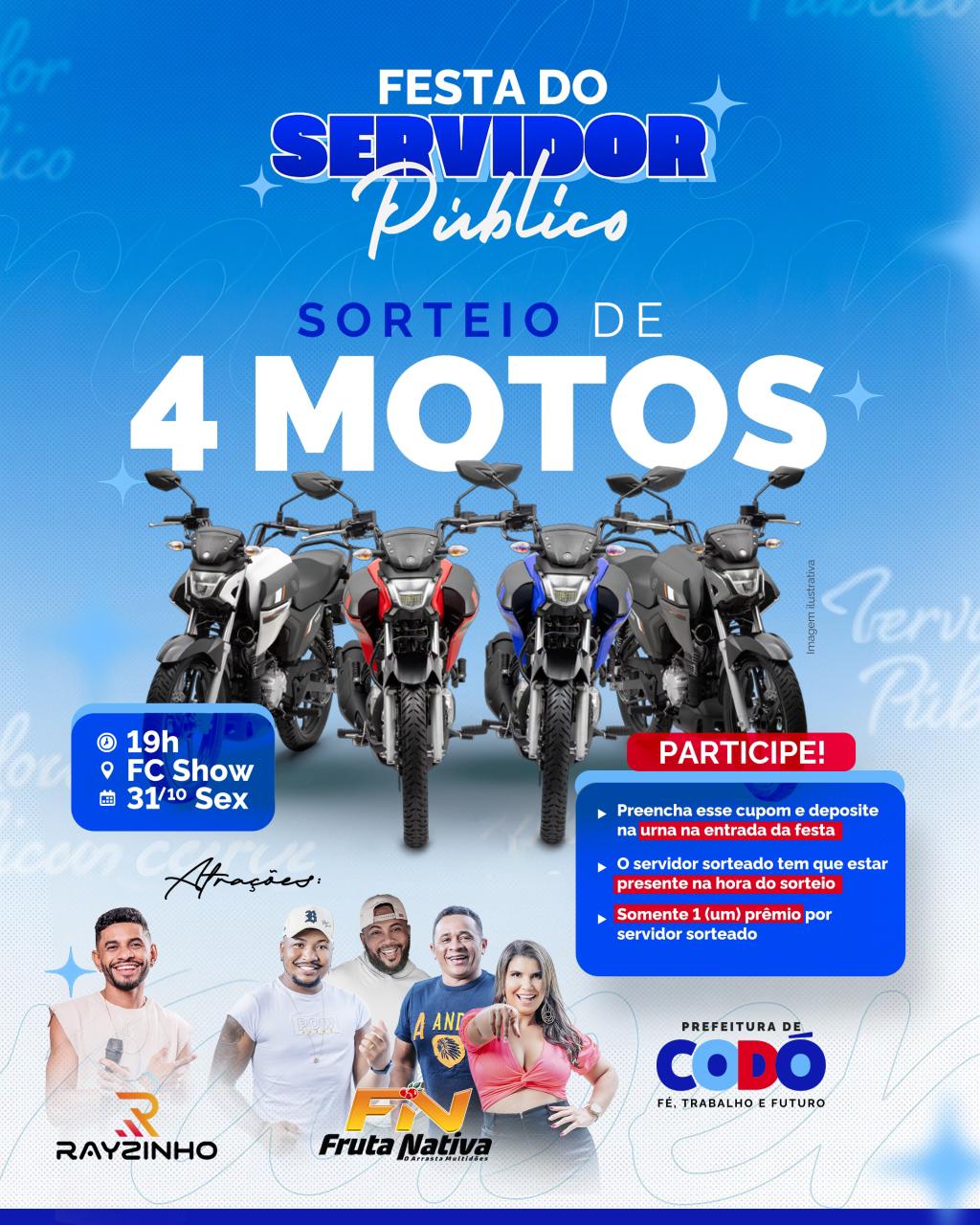 *Prefeitura de Codó promoverá grande festa em comemoração ao Dia do Servidor nesta sexta (31)*