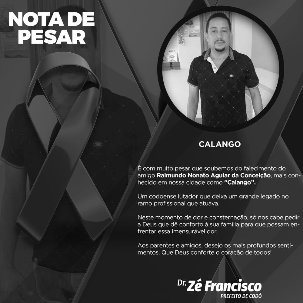 Prefeito de Codó emite nota de pesar pelo falecimento de ‘Calango’ Cabeleireiro
