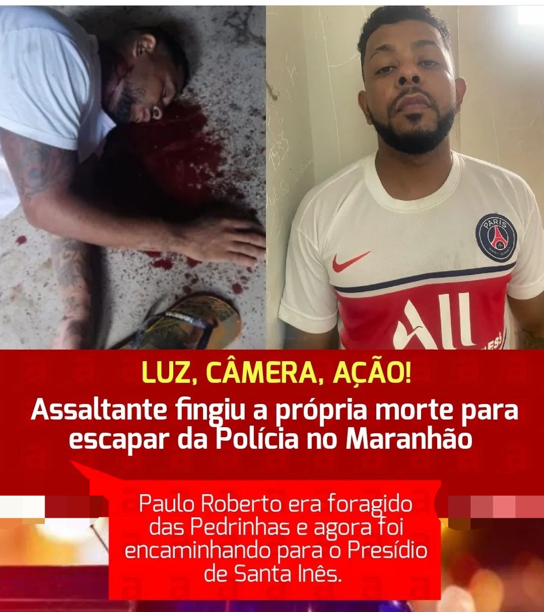CODOENSE QUE FINGIU A PRÓPRIA MORTE PARA ESCAPAR DA POLÍCIA NO MARANHÃO É DESCOBERTO E PRESO NOVAMENTE 