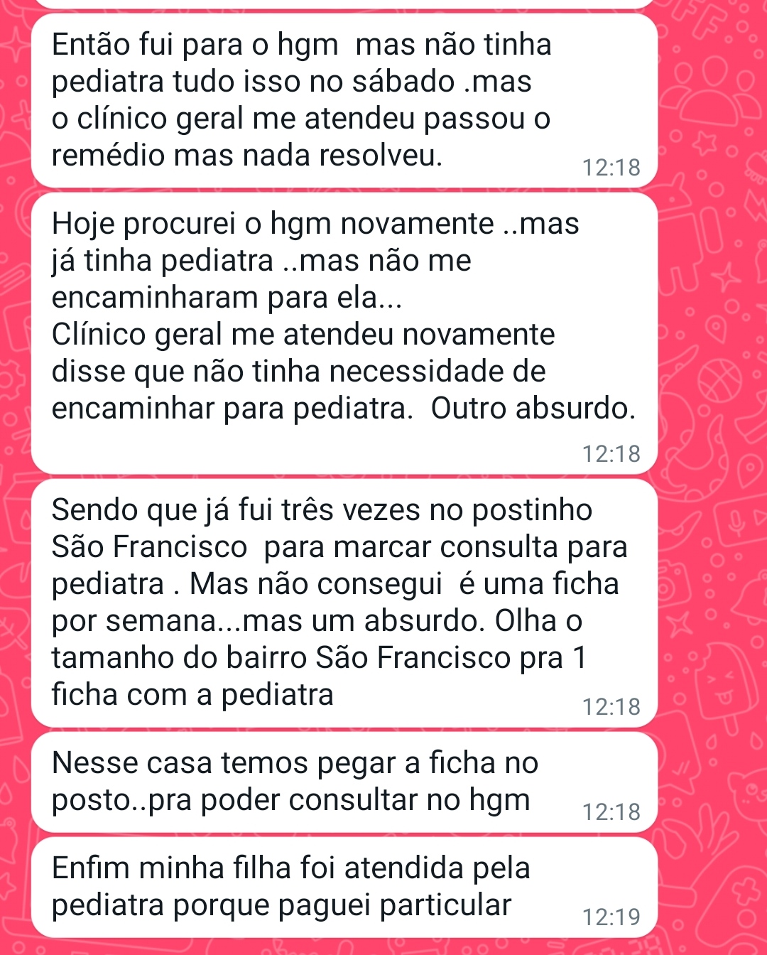 GOVERNO DE ZÉ FRANCISCO CONTINUA ENTREGANDO UMA FICHA POR SEMANA PARA ATENDIMENTO COM PEDIATRA, UM PACIENTE POR SEMANA!!! UM ABSURDO MUITO GRANDE.