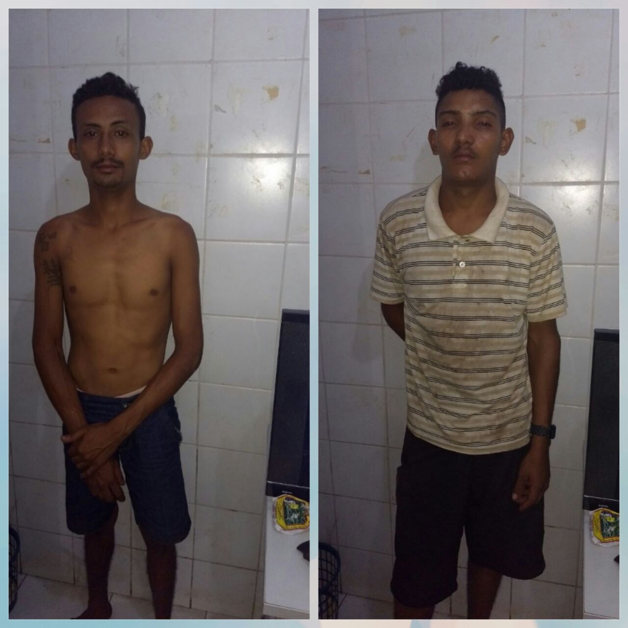 DOIS ELEMENTOS PRESOS EM CODÓ POR AGREDIR UM RAPAZ E CAUSAREM BADERNAS NO LOCAL