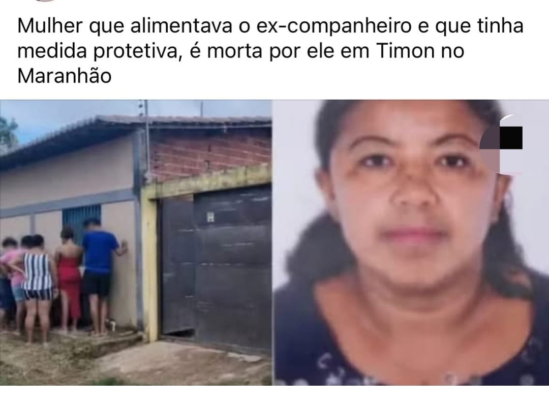 Mulher que alimentava o ex-marido é morta por ele em Timon com tiro no peito. A mesma estava com medida protetiva.