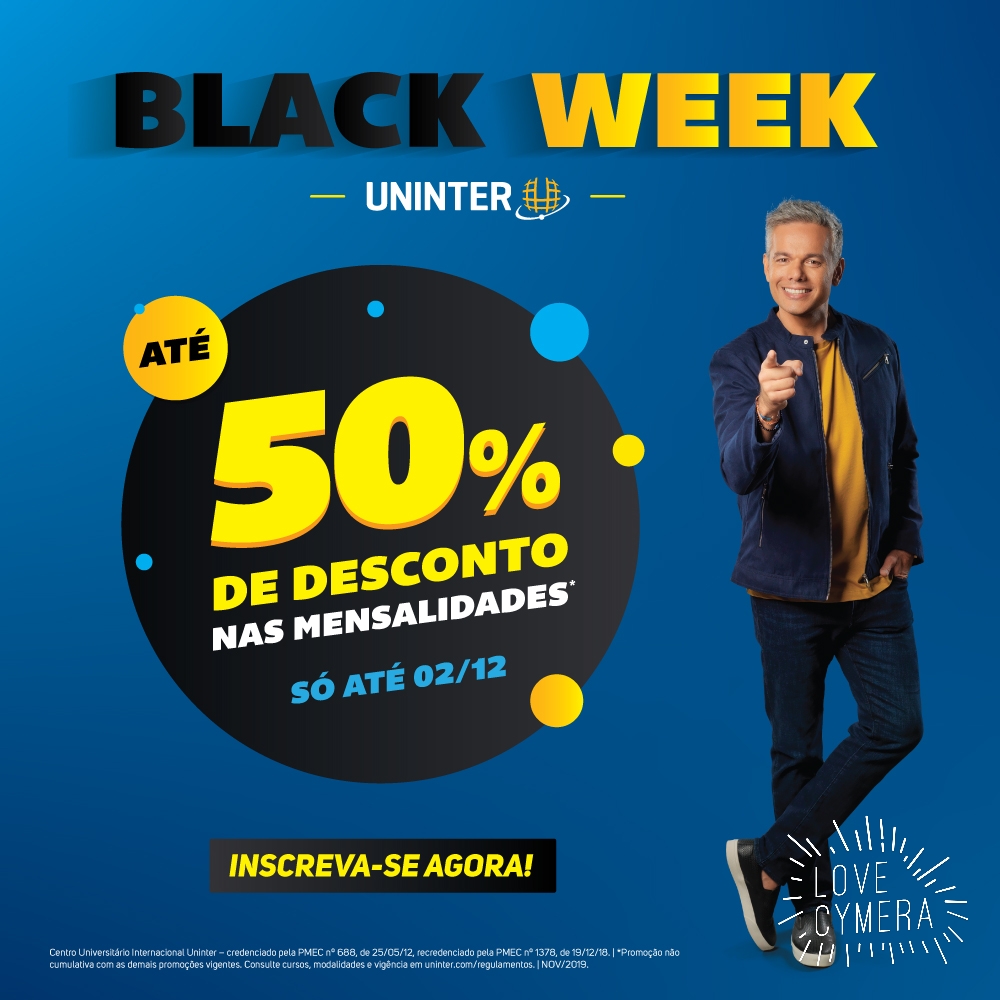 BLACK WEEK UNINTER, GRADUAÇÃO E PÓS GRADUAÇÃO. VEJA VALORES PROMOCIONAIS DE CADA GRADUAÇÃO EM CODÓ.